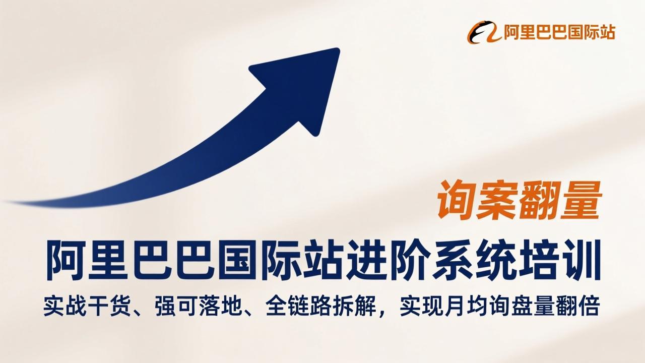 阿里巴巴国际站进阶系统培训，实战干货、强可落地、全链路拆解，实现月均询盘量翻倍-网创资源