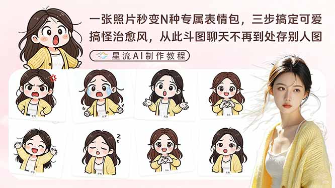 一张照片秒变N种专属表情包，三步搞定可爱搞怪治愈风，从此斗图聊天不再到处存别人图-网创资源