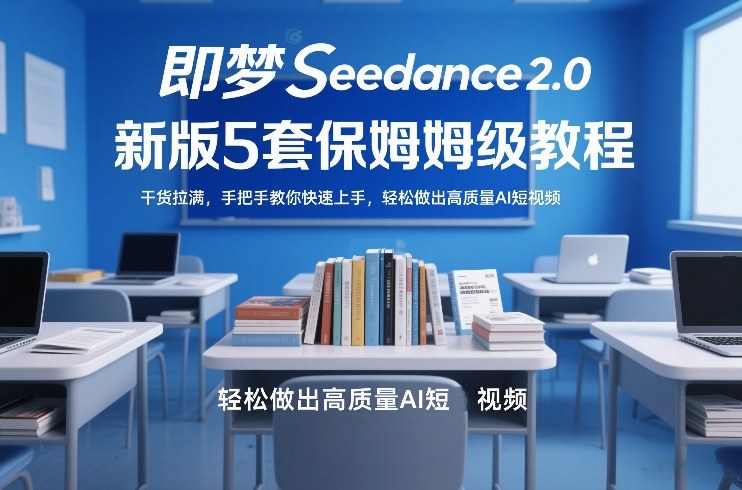 即梦Seedance2.0新版5套保姆级教程，干货拉满，手把手教你快速上手，轻松做出高质量AI短视频-网创资源