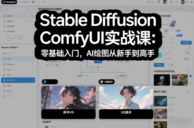 Stable Diffusion ComfyUI实战课：零基础入门，AI绘图从新手到高手-网创资源