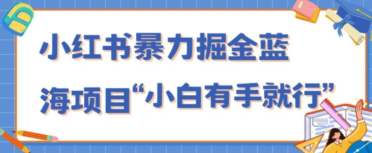 小红书暴力掘金蓝海项目，轻松日入1000+、小白有手就行（附新引流方法，不违规）-网创资源
