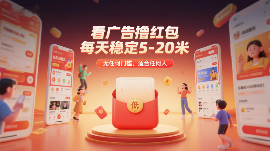 看广告撸红包，每天稳定5-20米，无任何门槛，适合任何人-网创资源