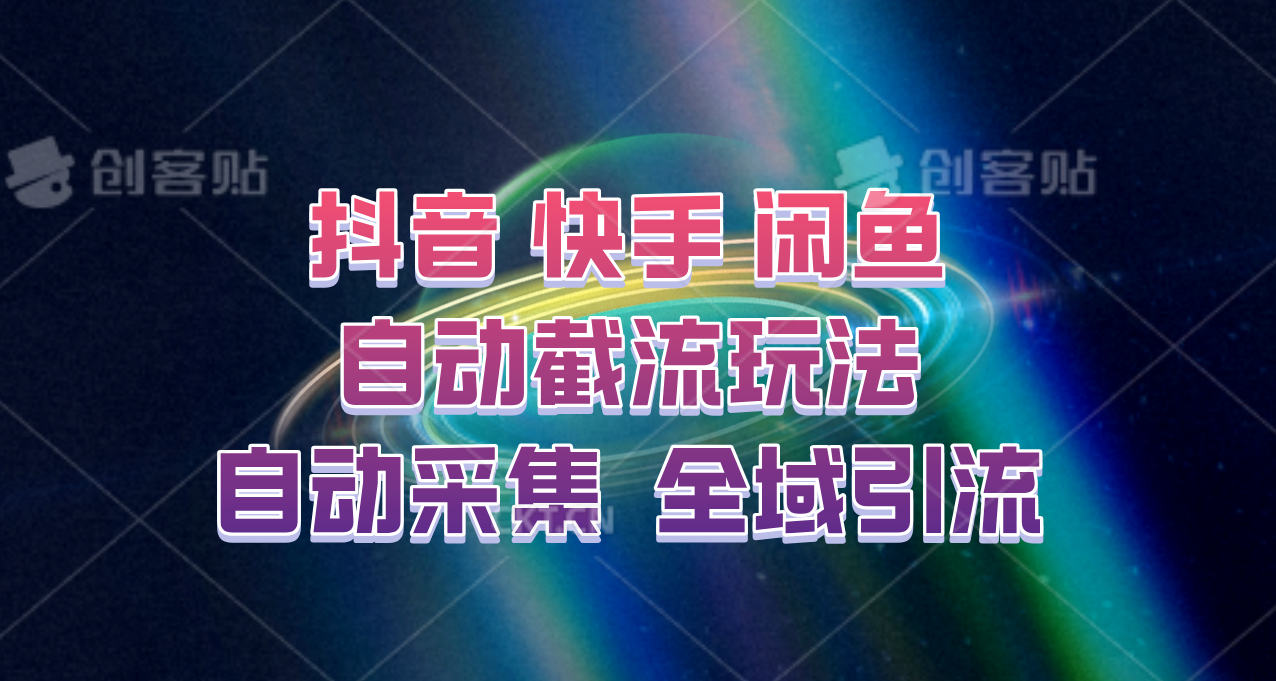 快手、抖音、闲鱼自动截流玩法，利用一个软件自动采集、评论、点赞、私信，全域引流-网创资源