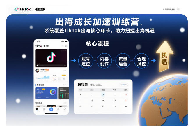 出海成长加速训练营，系统覆盖TikTok出海核心环节，助力把握出海机遇(更新)-网创资源