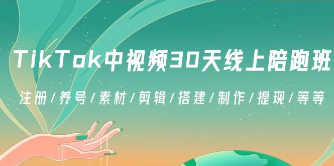 TikTok中视频-30天线上陪跑班：注册/养号/素材/剪辑/搭建/制作/提现/等等-网创资源