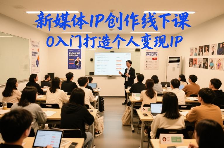 新媒体IP创作线下课，0入门打造个人变现IP-网创资源