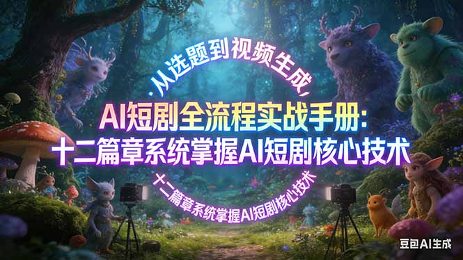 AI 短剧全流程实战手册：从选题到视频生成，十二篇章系统掌握 AI 短剧核心技术-网创资源