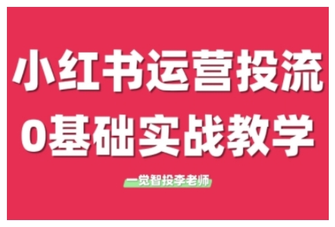 小红书运营投流，小红书广告投放从0到1的实战课，学完即可开始投放(更新26年)-网创资源