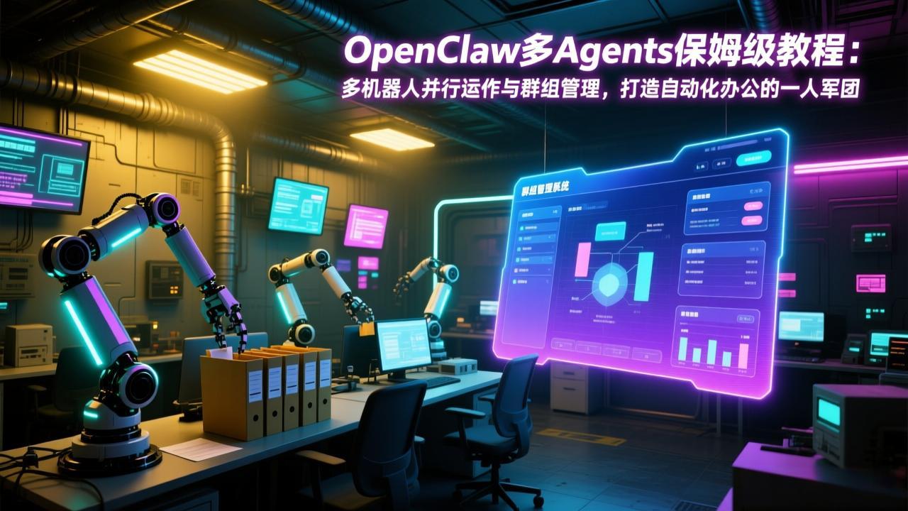 OpenClaw多Agents保姆级教程：多机器人并行运作与群组管理，打造自动化办公的一人军团-网创资源