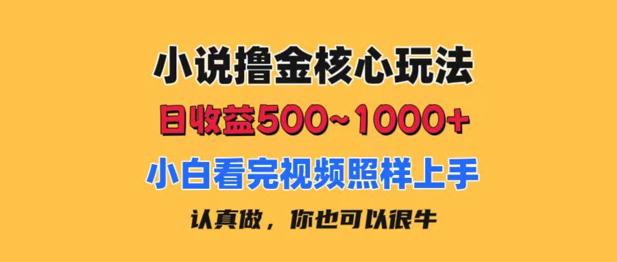 小说撸金核心玩法，日收益500-1000+，小白看完照样上手，0成本有手就行-网创资源