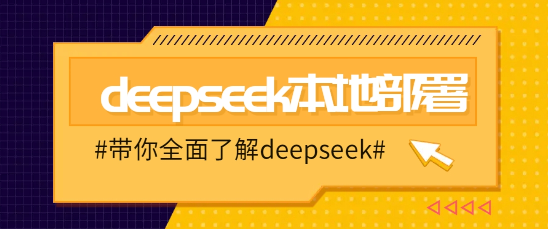 DeepSeek本地部署详细教程，轻松将deepseek部署到你的电脑上-网创资源
