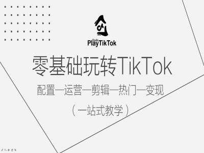 零基础玩转TikTok，配置一运营一剪辑一热门一变现，一站式教学-网创资源