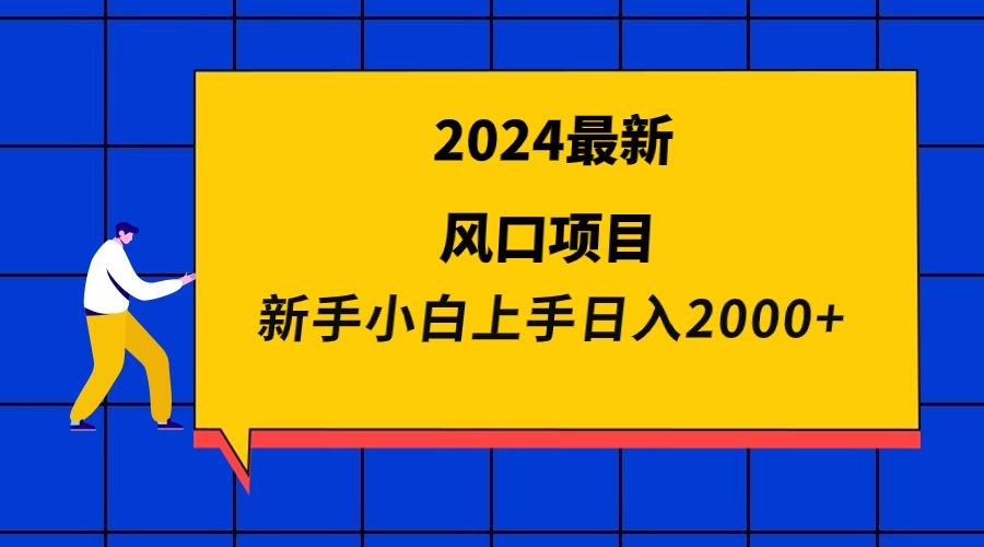 (9483期)2024最新风口项目 新手小白日入2000+-网创资源