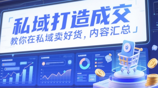 私域打造成交，教你在私域卖好货，内容汇总-网创资源