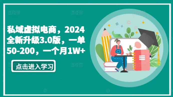 私域虚拟电商，2024全新升级3.0版，一单50-200，一个月1W+【揭秘】-网创资源