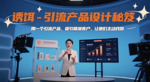 诱饵-引流产品设计秘笈，用一个引流产品，吸引精准客户，让他们主动找你-网创资源