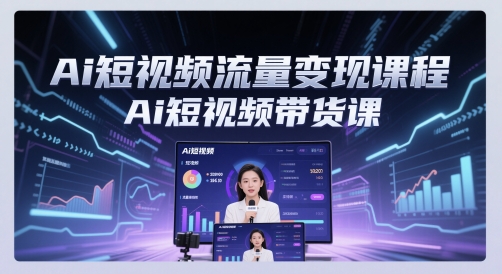Ai短视频流量变现课程，Ai短视频带货课-网创资源