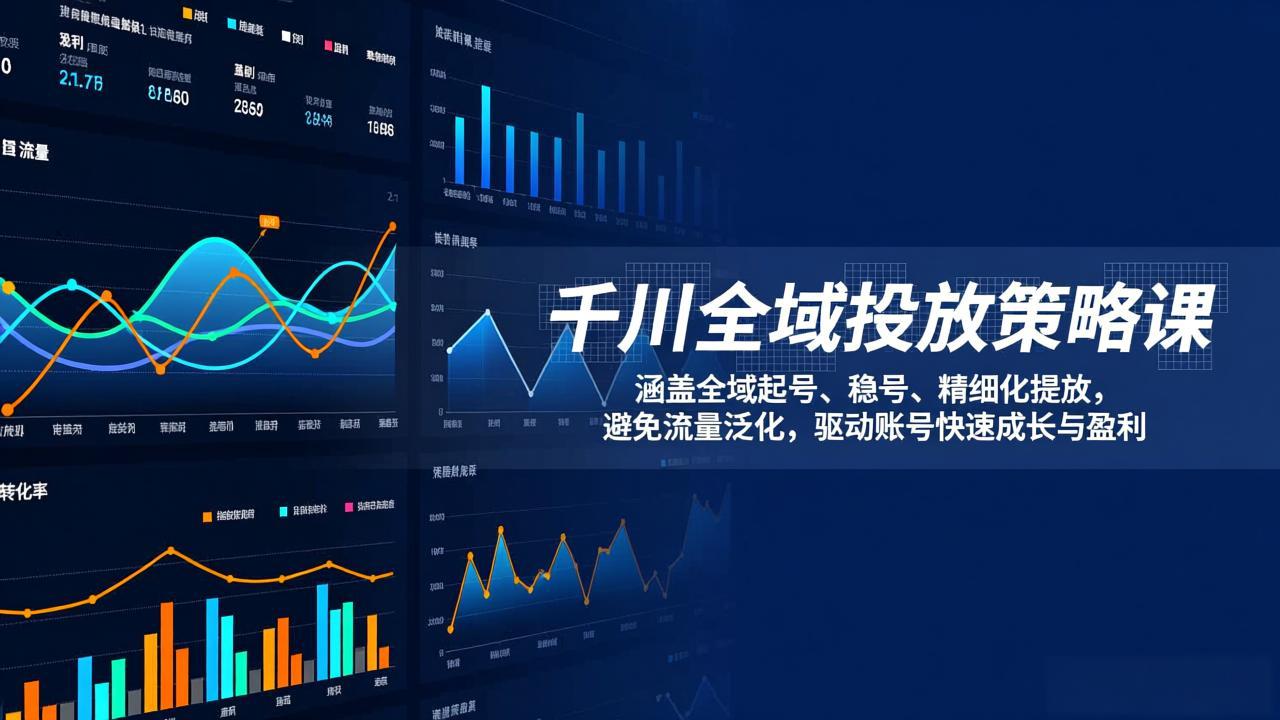 千川全域投放策略课：涵盖全域起号、稳号、精细化投放，避免流量泛化，驱动账号快速成长与盈利-网创资源