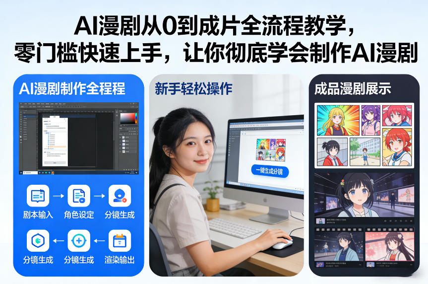 AI漫剧从0到成片全流程教学，零门槛快速上手，让你彻底学会制作AI漫剧【保姆级教程】-网创资源