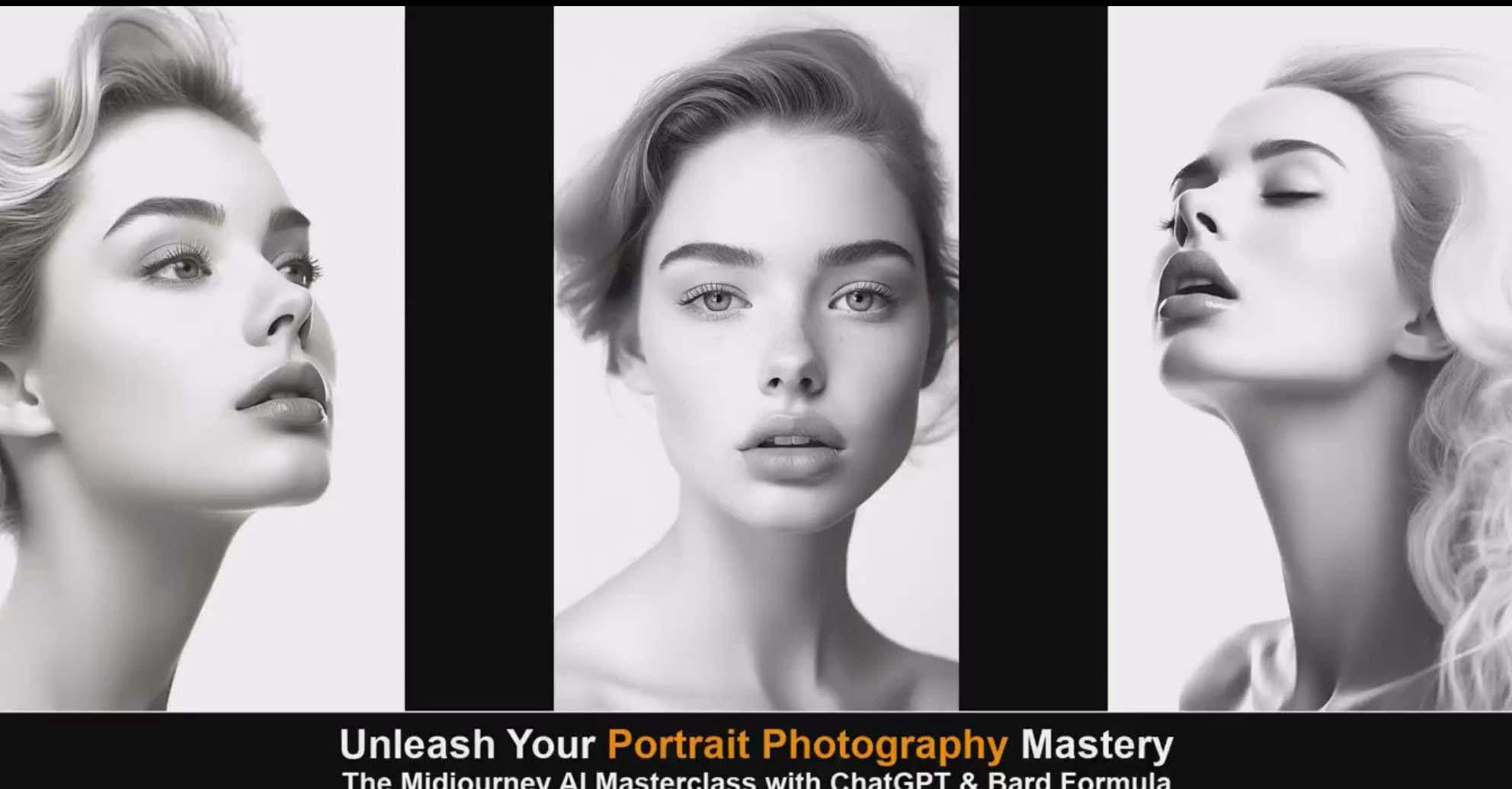 图片[1]-(9312期)Midjourney v5 ChatGPT 和 Bard AI人工智能人像摄影大师班-15节-中英字幕-网创资源