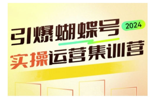 引爆蝴蝶号实操运营，助力你深度掌握蝴蝶号运营，实现高效实操，开启流量变现之路-网创资源