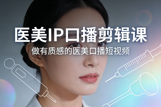 医美IP口播剪辑课，做有质感的医美口播短视频-网创资源