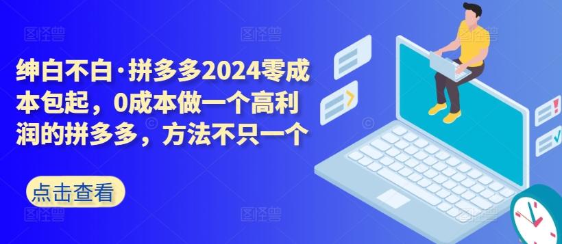 拼多多2024零成本包起，0成本做一个高利润的拼多多，方法不只一个-网创资源