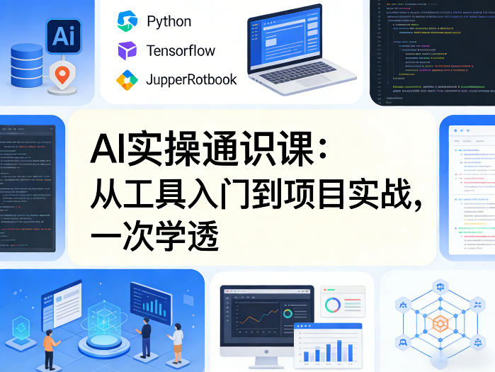 AI实操通识课，从工具入门到项目实战，一次学透-网创资源