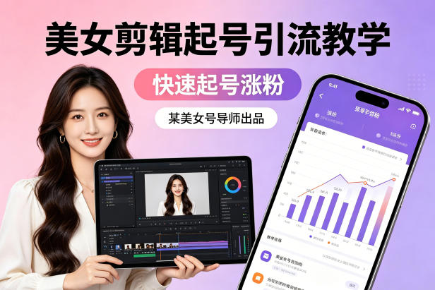 某美女号导师出品：美女剪辑起号引流教学，快速起号涨粉-网创资源
