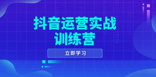 抖音运营实战训练营，0-1打造短视频爆款，涵盖拍摄剪辑、运营推广等全过程-网创资源