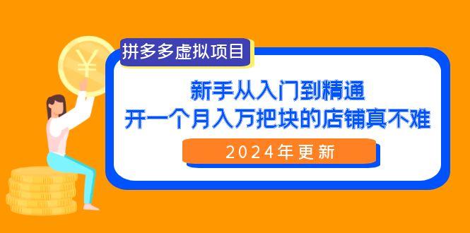 (9744期)拼多多虚拟项目：入门到精通，开一个月入万把块的店铺 真不难(24年更新)-网创资源