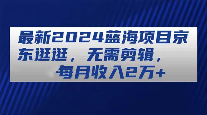 最新2024蓝海项目京东逛逛，无需剪辑，每月收入2万+-网创资源