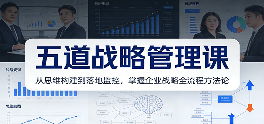 五道战略管理课：从思维构建到落地监控，掌握企业战略全流程方法论-网创资源