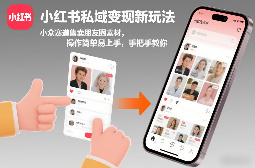 小红书私域变现新玩法，小众赛道售卖朋友圈素材，操作简单易上手，手把手教你-网创资源