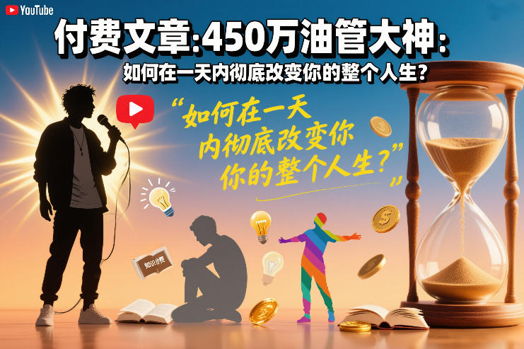 付费文章：450万油管大神：如何在一天内彻底改变你的整个人生？-网创资源