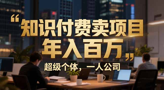 从0到年入百万：超级个体实战心得公开，个人IP×精准引流×成交系统全拆解-网创资源