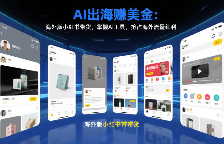AI出海賺美金：海外版小红书带货，掌握AI工具，抢占海外流量红利(更新2026)-网创资源
