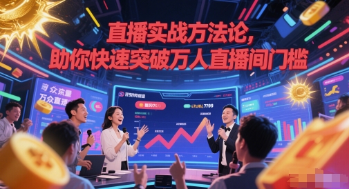 直播实战方法论，助你快速突破万人直播间门槛-网创资源
