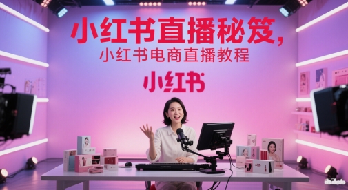 小红书直播秘笈，小红书电商直播教程-网创资源
