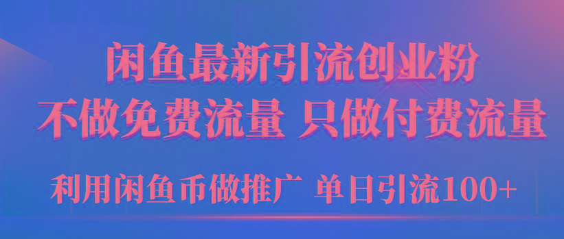 (9584期)2024年闲鱼币推广引流创业粉，不做免费流量，只做付费流量，单日引流100+-网创资源