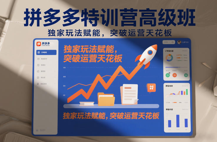拼多多特训营高阶班，独家玩法赋能，突破运营天花板(更新26年1月)-网创资源