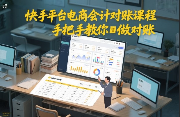 快手平台电商会计对账课程，手把手教你做对账-网创资源