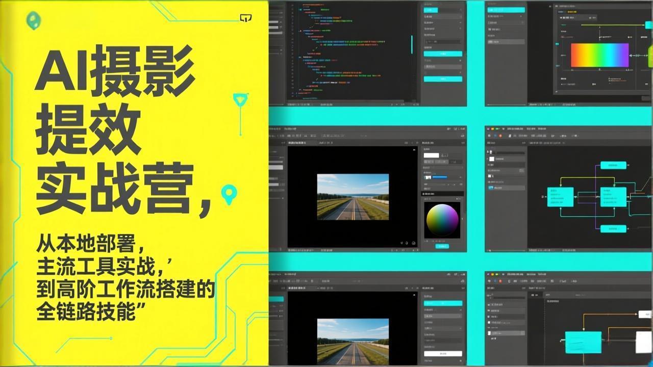 AI+摄影提效实战营，从本地部署，主流工具实战，到高阶工作流搭建的全链路技能-网创资源