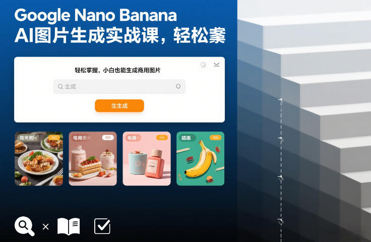 Google Nano Banana AI图片生成实战课，轻松掌握，小白也能生成商用图片-网创资源