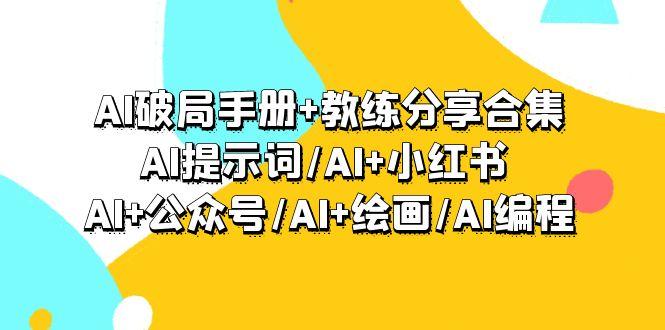 (9351期)AI破局手册+教练分享合集：AI提示词/AI+小红书 /AI+公众号/AI+绘画/AI编程-网创资源
