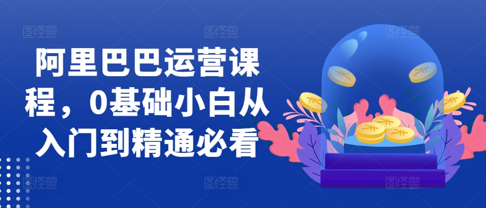 阿里巴巴运营课程，0基础小白从入门到精通必看-网创资源