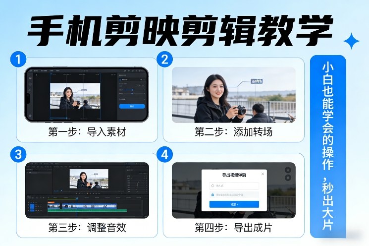 手机剪映剪辑教学，小白也能学会的操作，秒出大片-网创资源