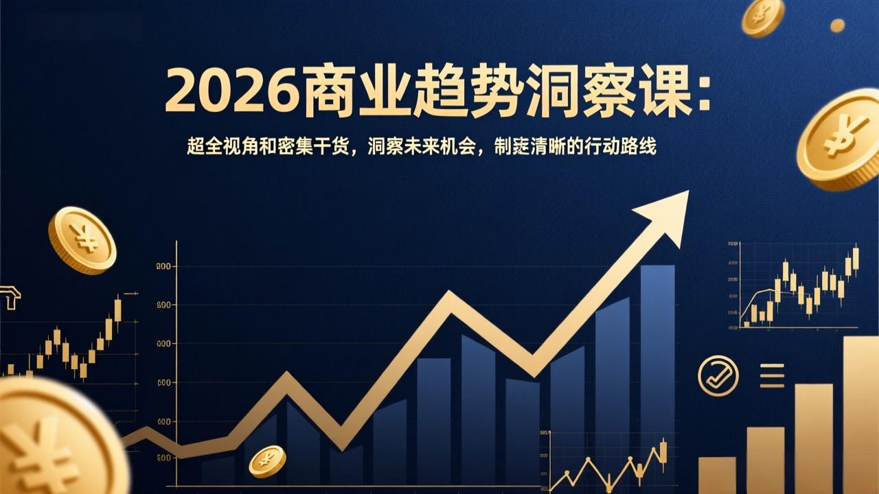 2026商业趋势洞察课：超全视角和密集干货，洞察未来机会，制定清晰的行动路线-网创资源