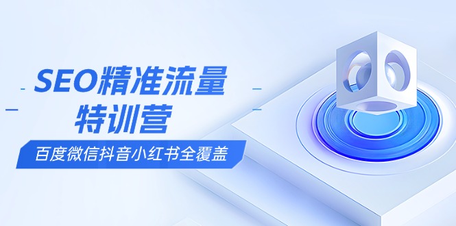 SEO精准流量特训营，百度微信抖音小红书全覆盖，带你搞懂搜索优化核心技巧-网创资源