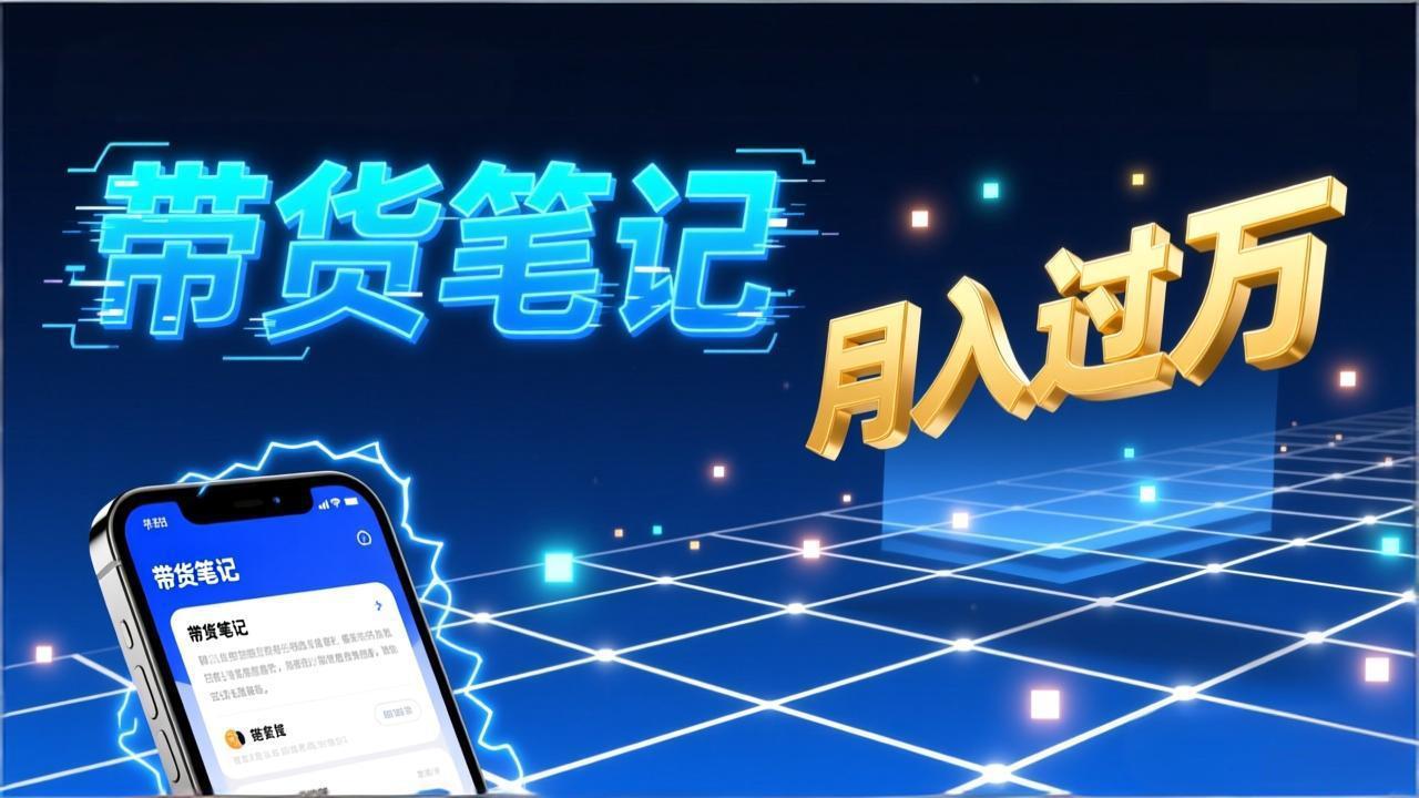 小红书爆款笔记带货实战：拆解封面标题正文全要素，手把手教你单篇笔记带货月入过万-网创资源